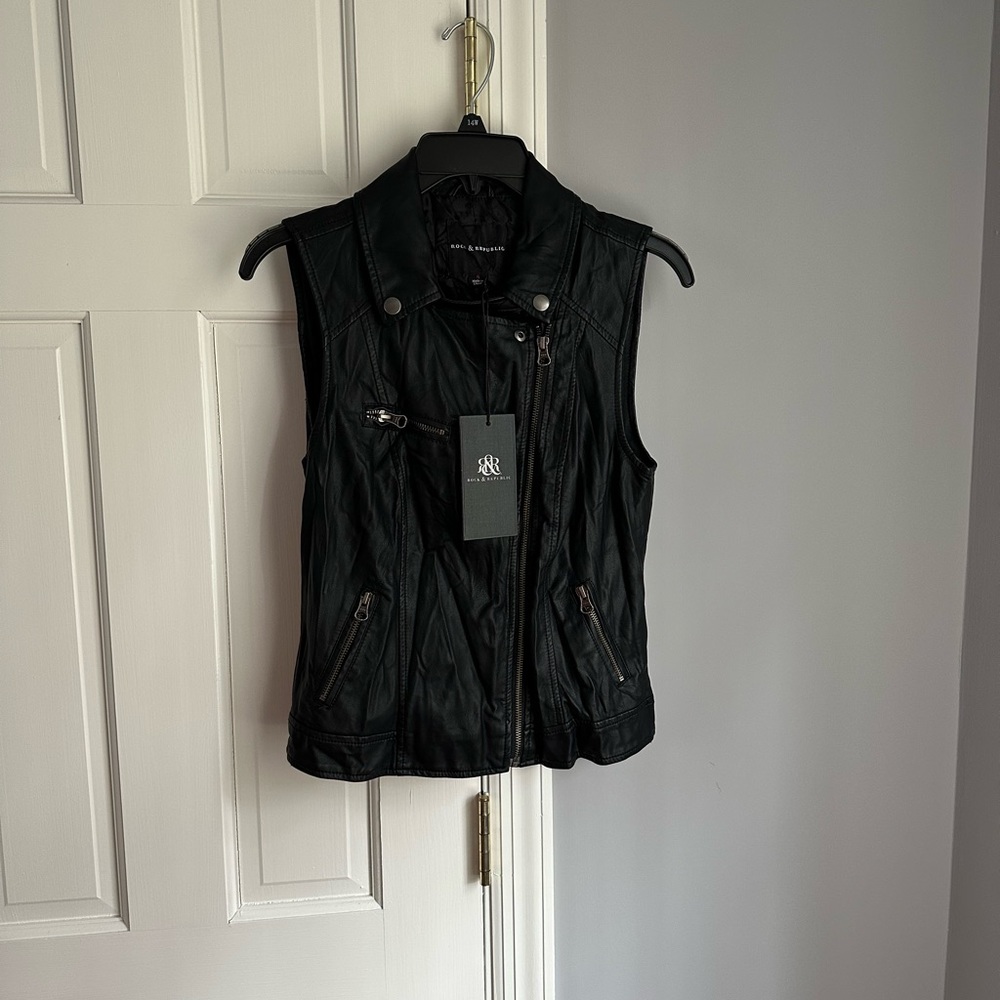 Rock & Republic leather vest